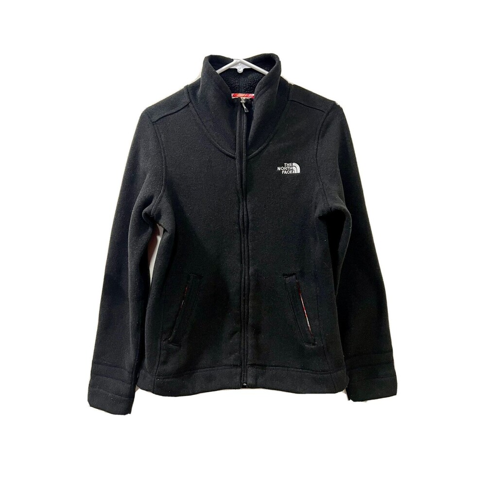The North Face Black Women's Knit Full Zip Jacket with Side Pockets Sz MD